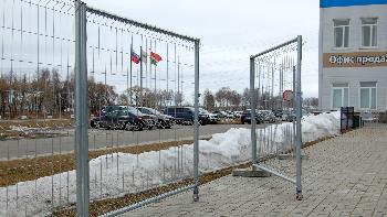 Временные ворота для строительных ограждений